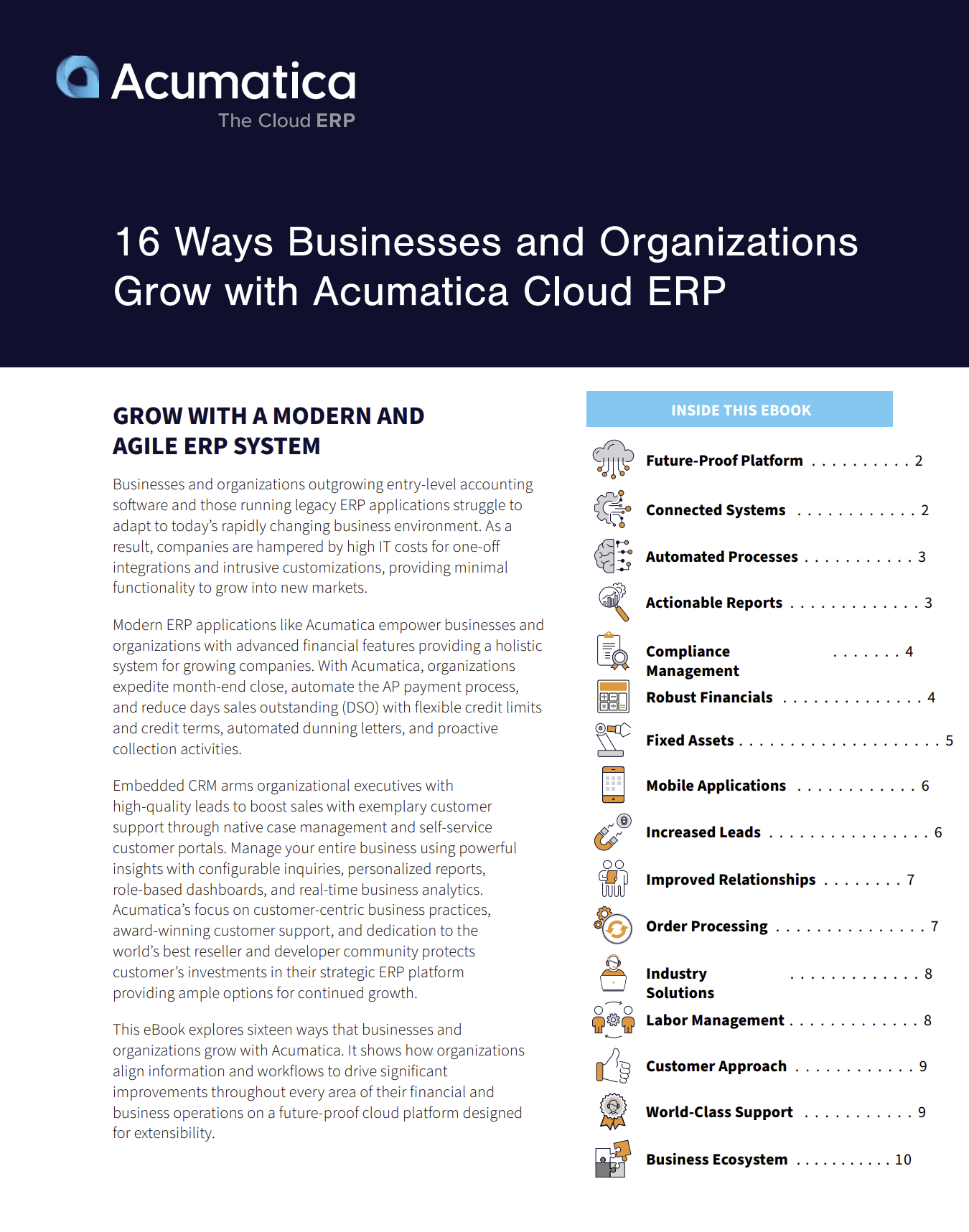 16 Ways Businesses and Organizations Grow with Acumatica Cloud ERP