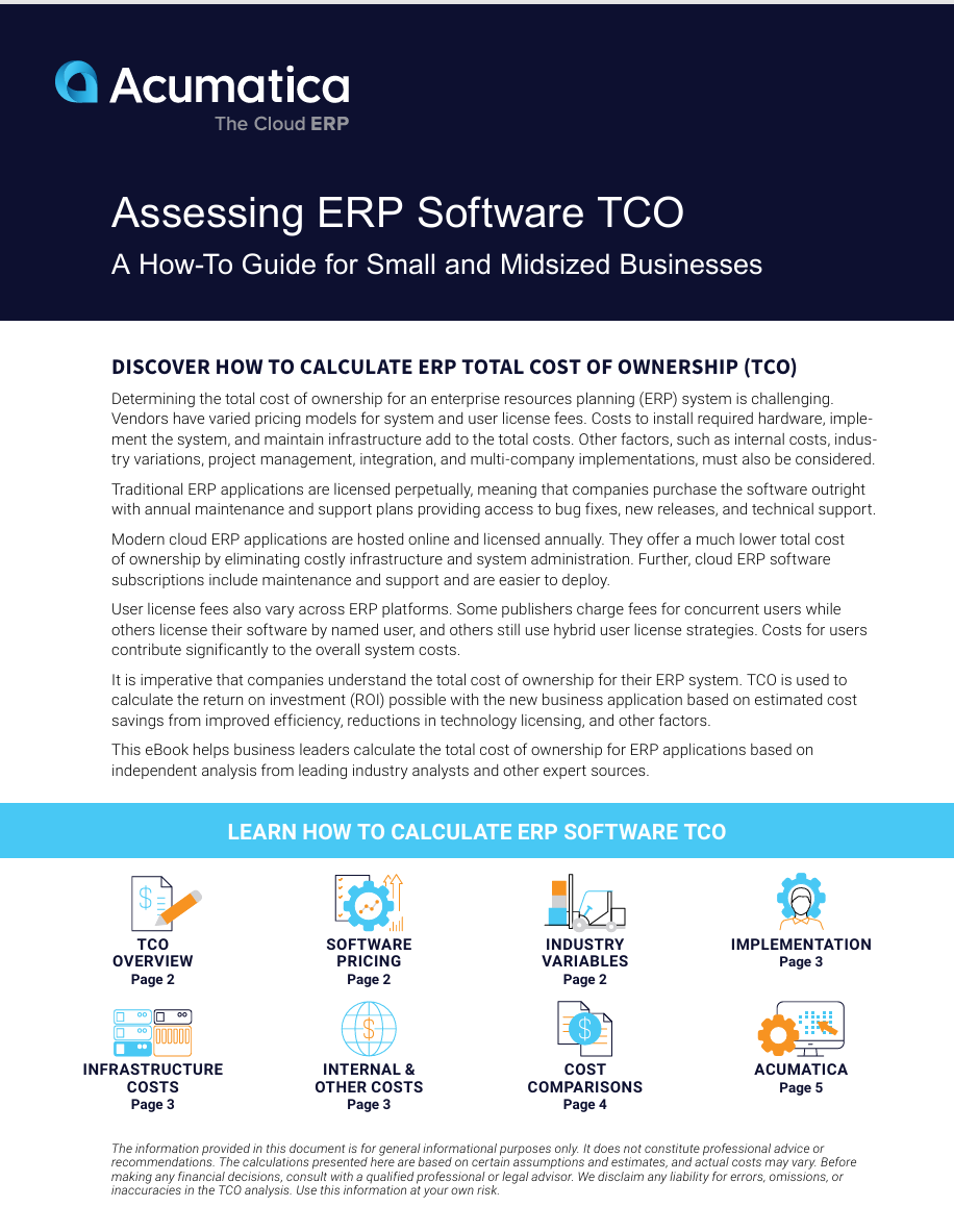 Assessing ERP Software TCO for SMBs