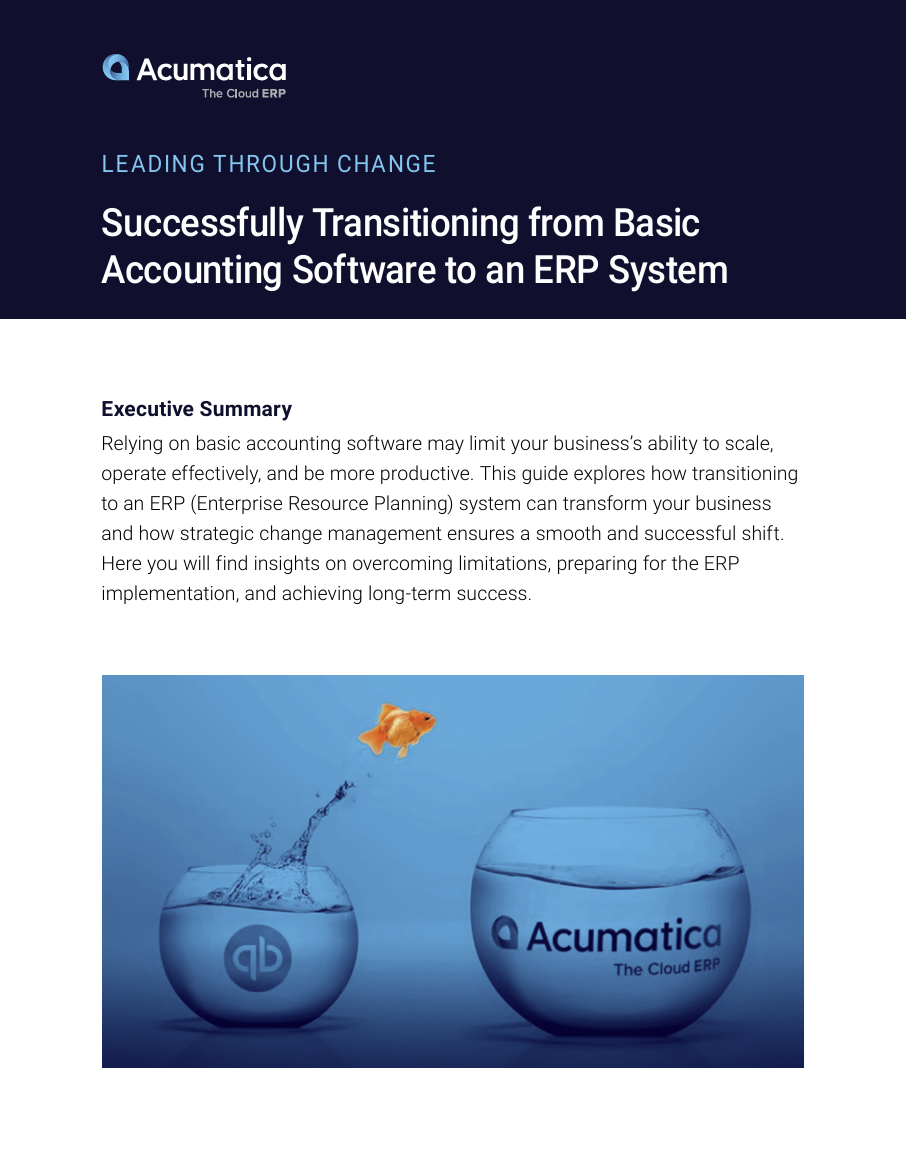 Successfully Transitioning from Accounting Software to an ERP System