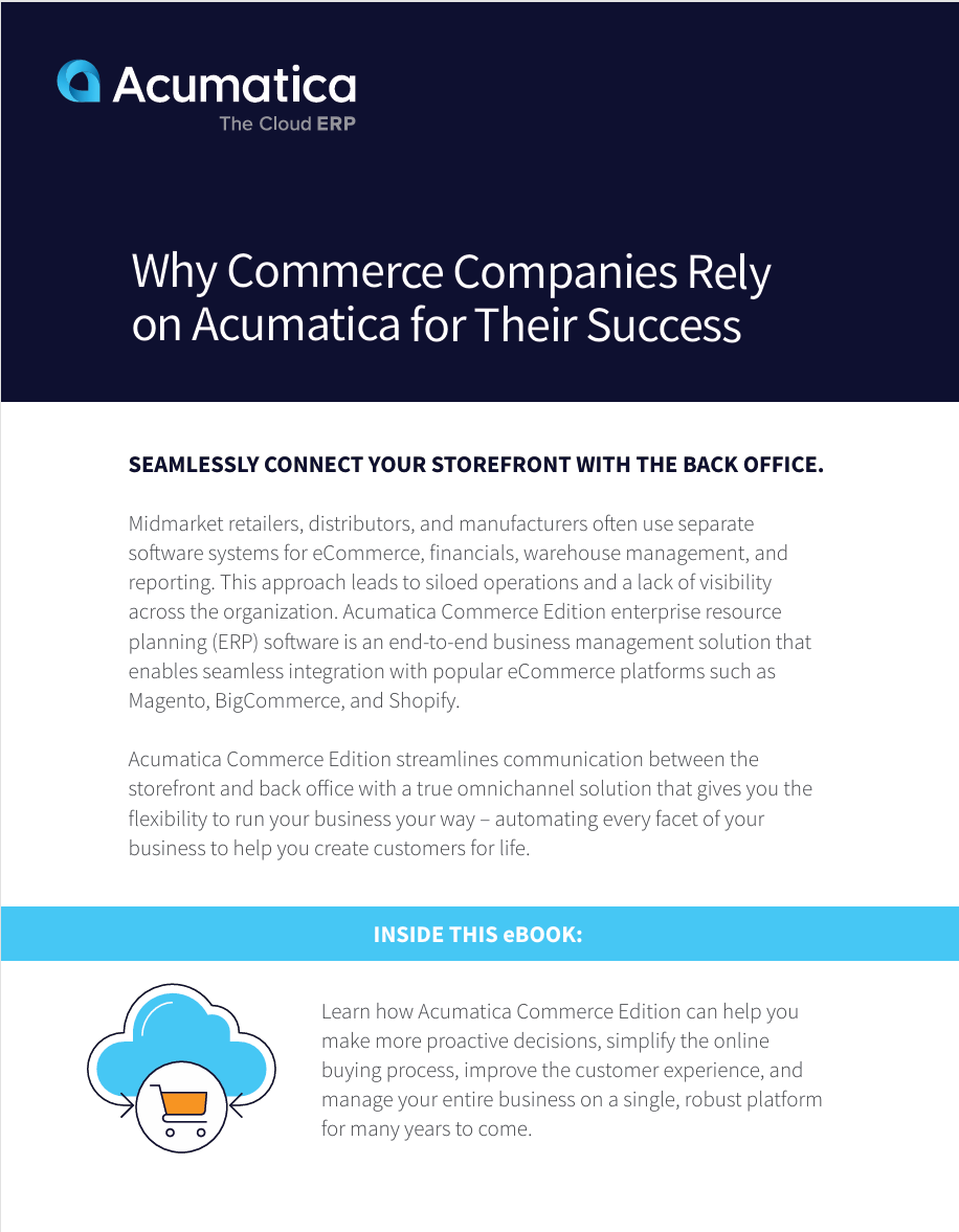 Why Commerce Companies Rely on Acumatica for Their Success