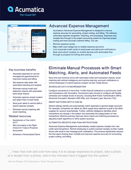 Acumatica's Advanced Expense Management Datasheet